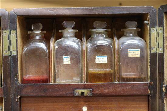 A 19th century mahogany apothecary cabinet